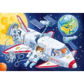 Puzzle animale in spatiu 2x24 piese